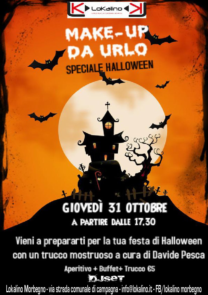 MAKE UP HALLOWEEN- vieni a truccarti per la tua serata